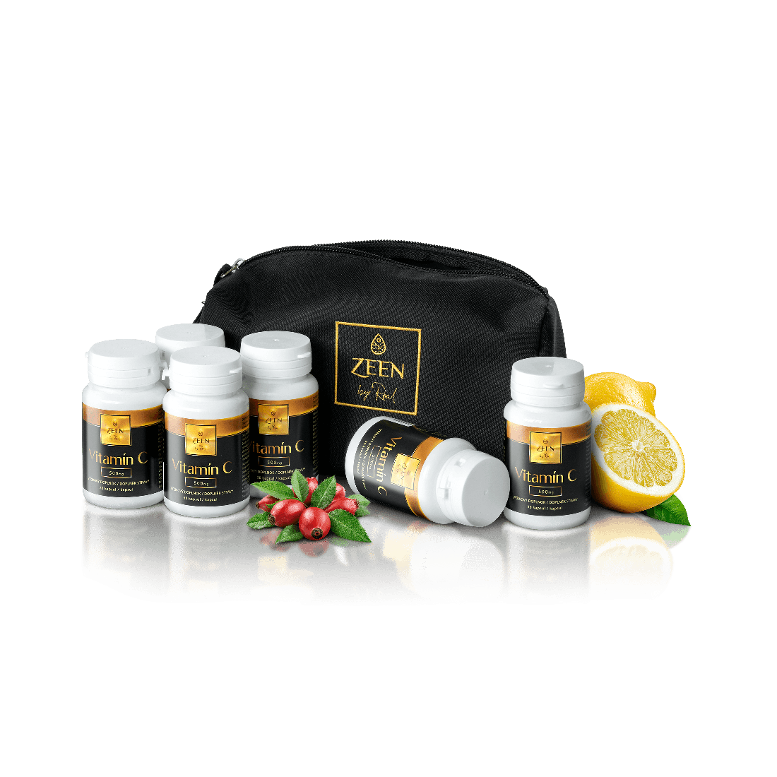 Polročný balíček zdravia Vitamín C 500 mg (4+2) + kozmetická taška