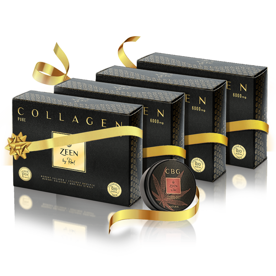 Zeen Collagen PURE 4 ks, Kolagén balíček PURE so starostlivosťou o pleť